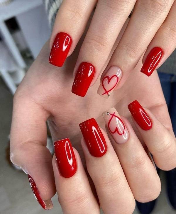 unhas em gel vinho burgundy