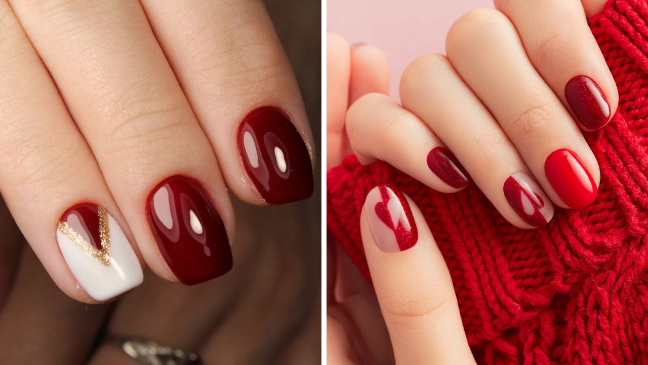 como fazer unhas encapsuladas de natal em gel
