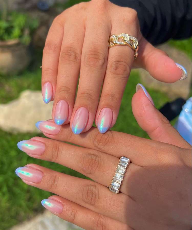 nail art unha amendoada