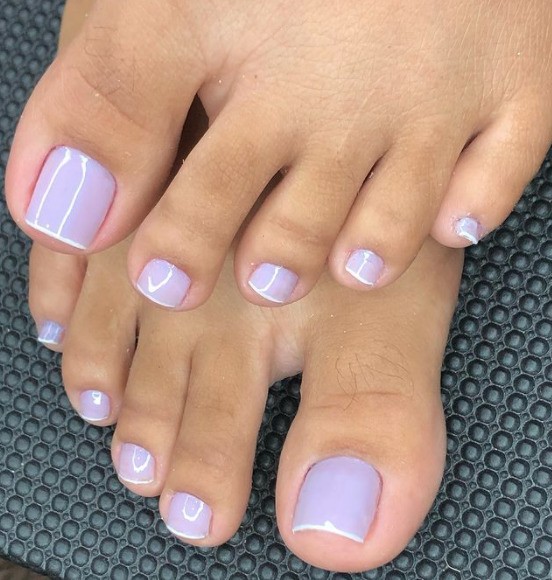 inspiração unhas francesinhas pés delicadas