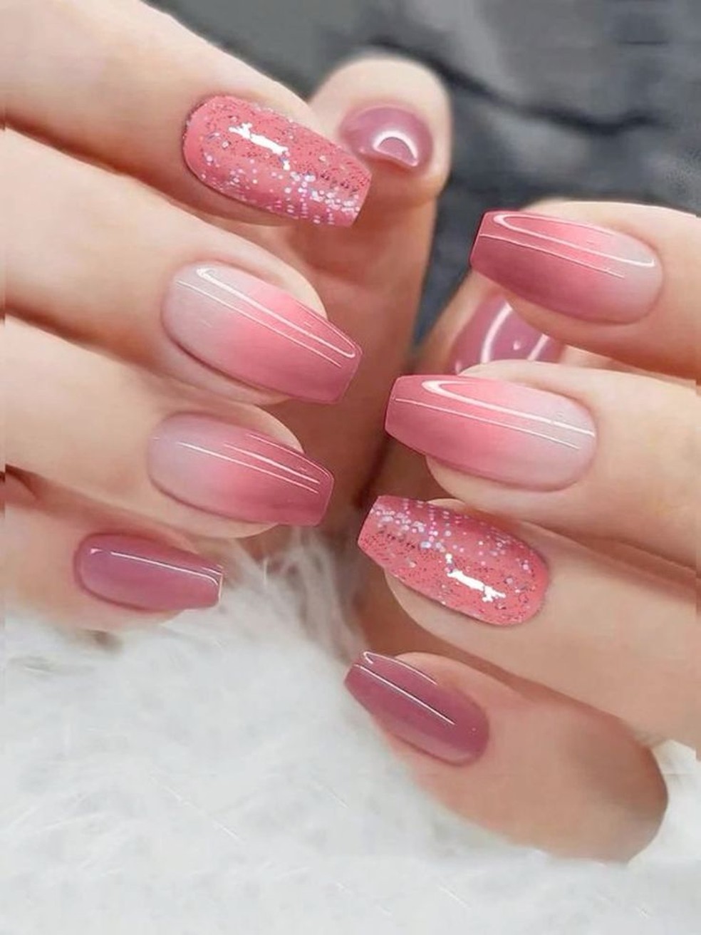 unhas de gel francesinha