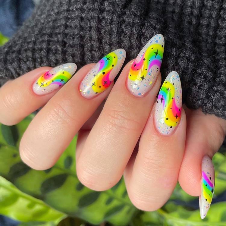 como fazer unhas neon para o carnaval em casa