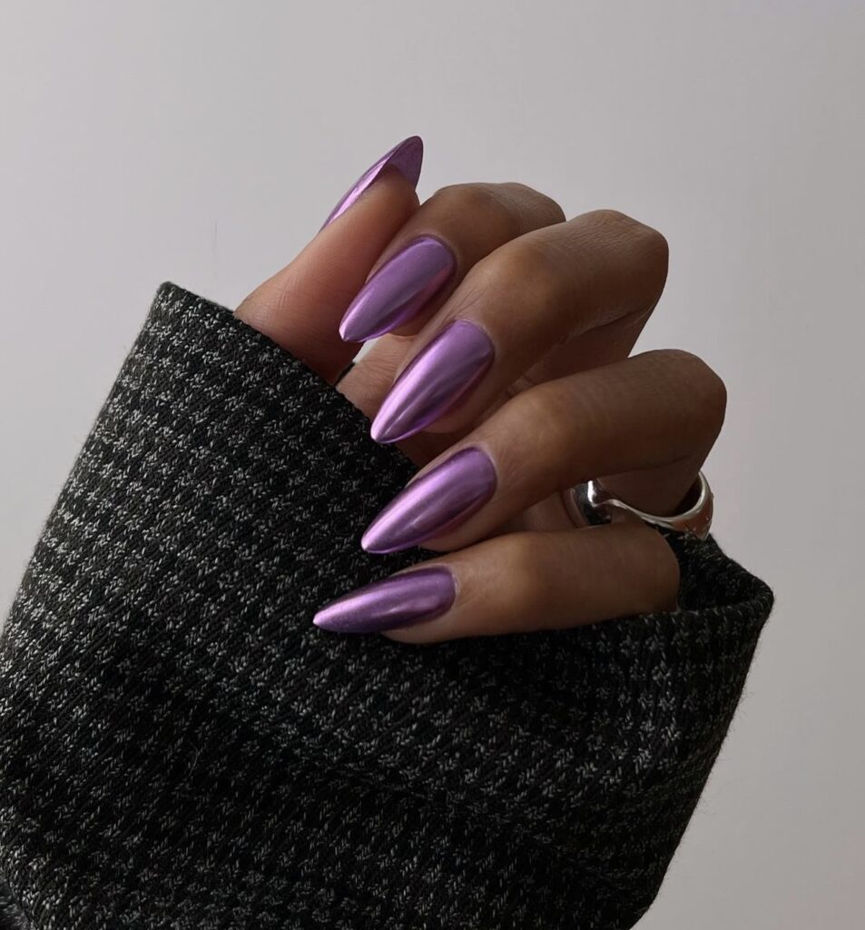 tutorial unhas francesinha metalizada prata passo a passo