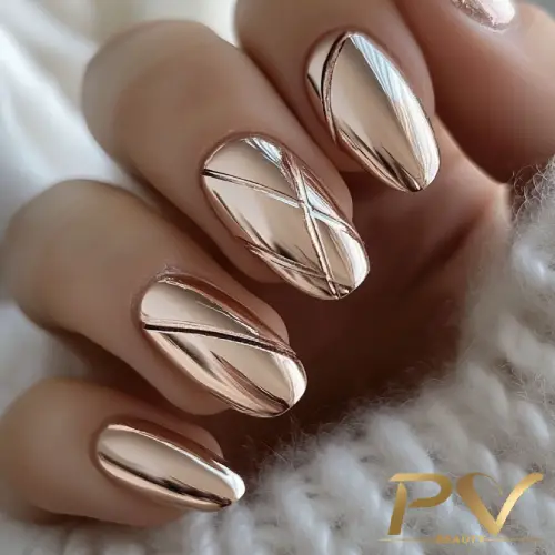 unhas metalizadas com esmalte ou pó cromo qual melhor