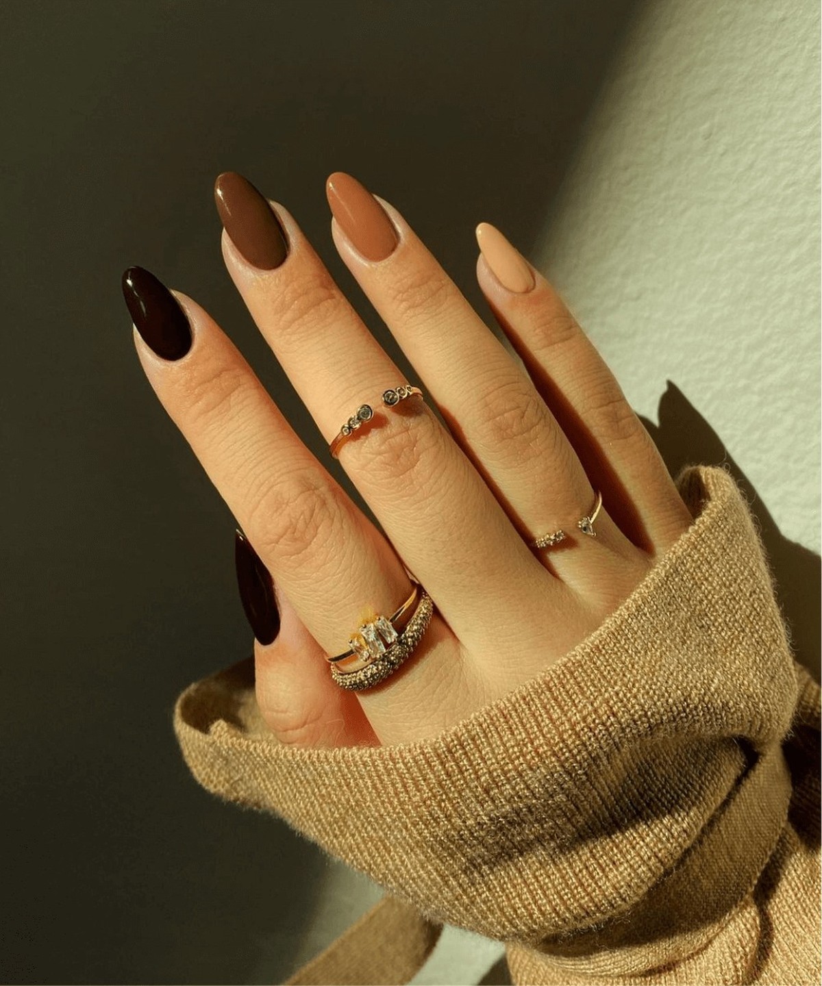 esmalte marrom gel