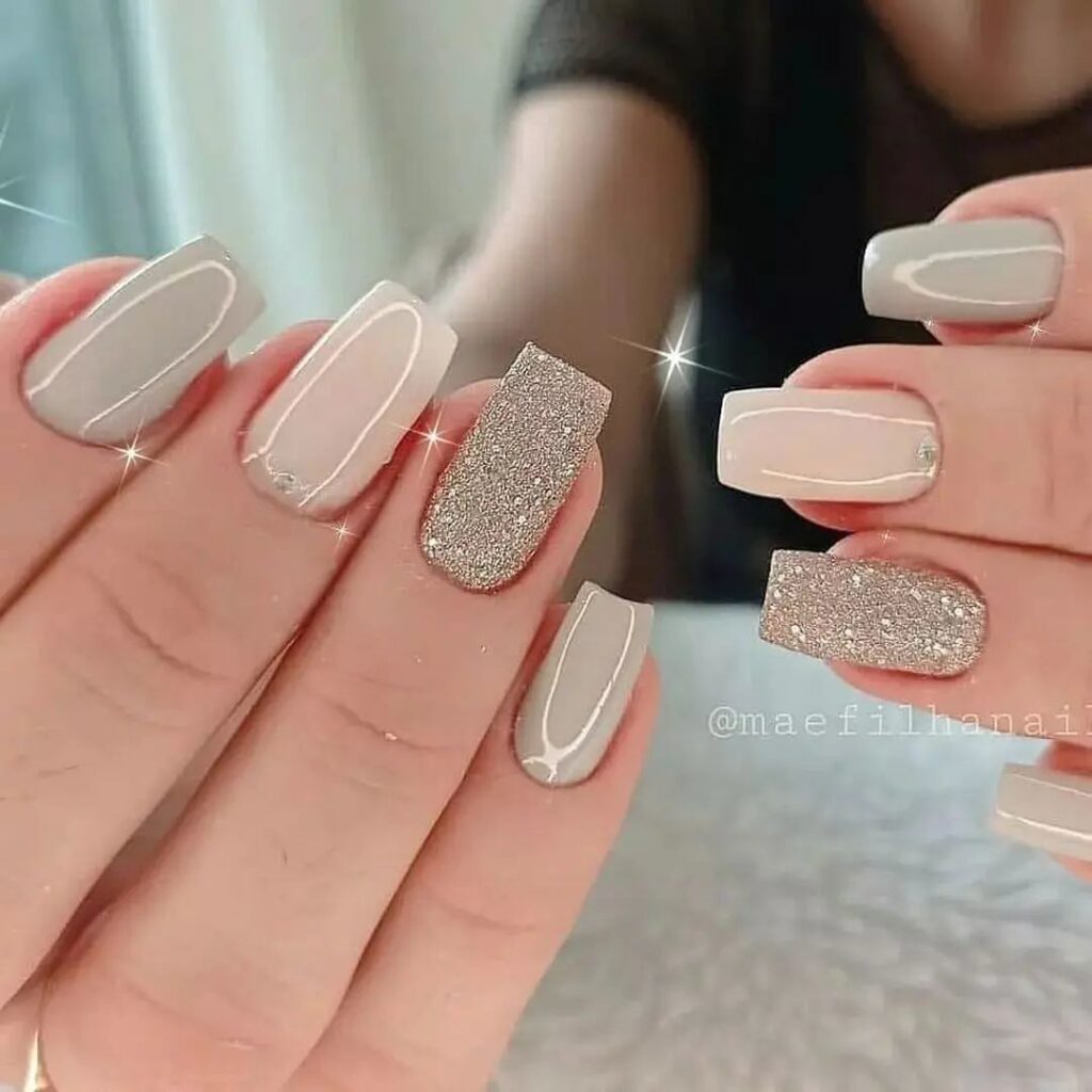 ideias unhas ano novo 2024 simples e elegantes