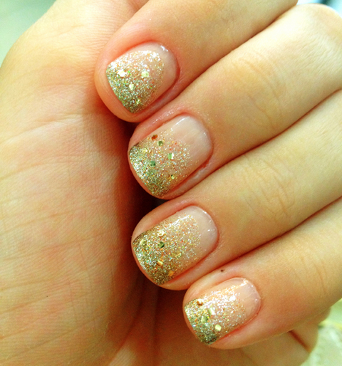 Aura nails curtas Ano Novo