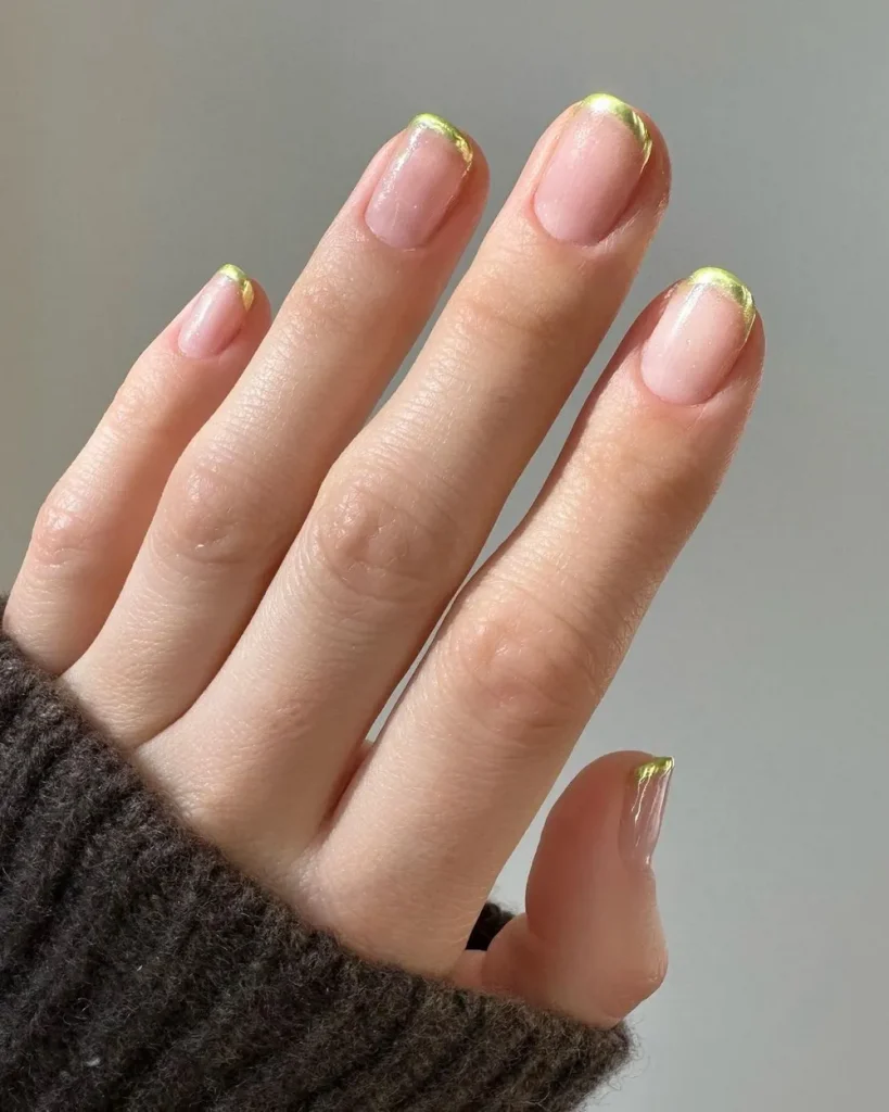 Aura nails curtas Ano Novo