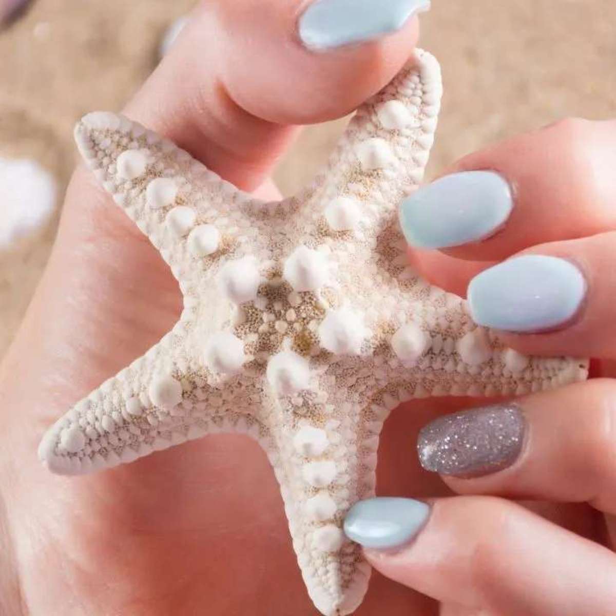 unhas decoradas praia