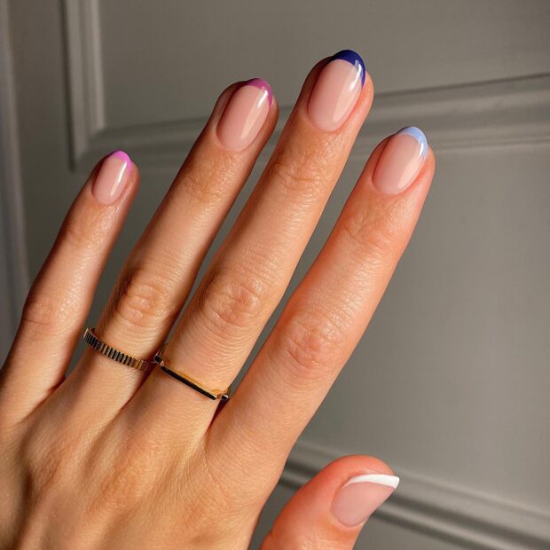 unhas redondas longas decoradas