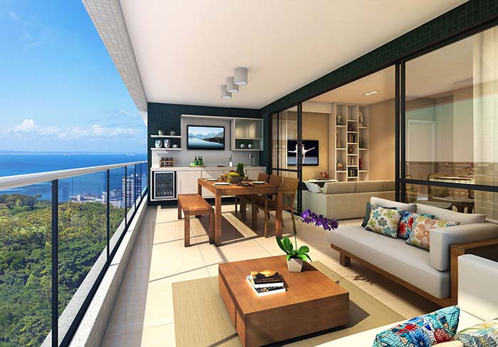 varanda gourmet integrada ou separada qual escolher