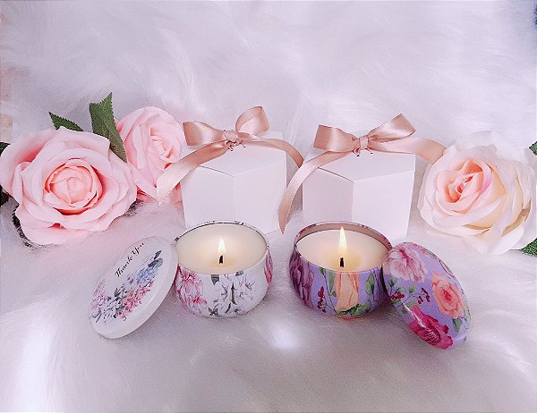 Velas aromáticas com fragrância de alecrim