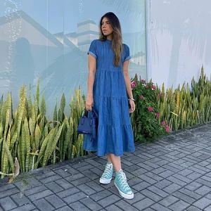 Vestidos Casuais Azul Bebê: Conforto e Estilo para o Dia a Dia
