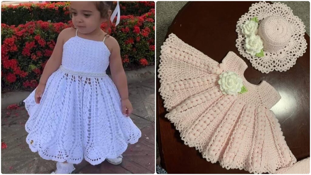 vestido croche bebe