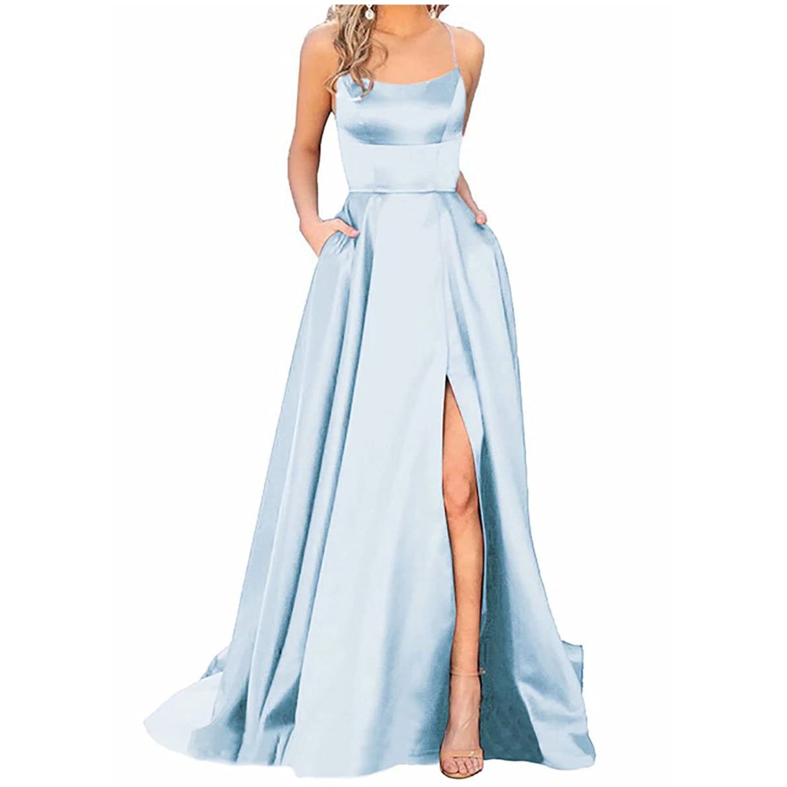 vestido azul glacial