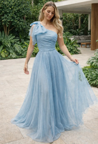 vestido azul bebê