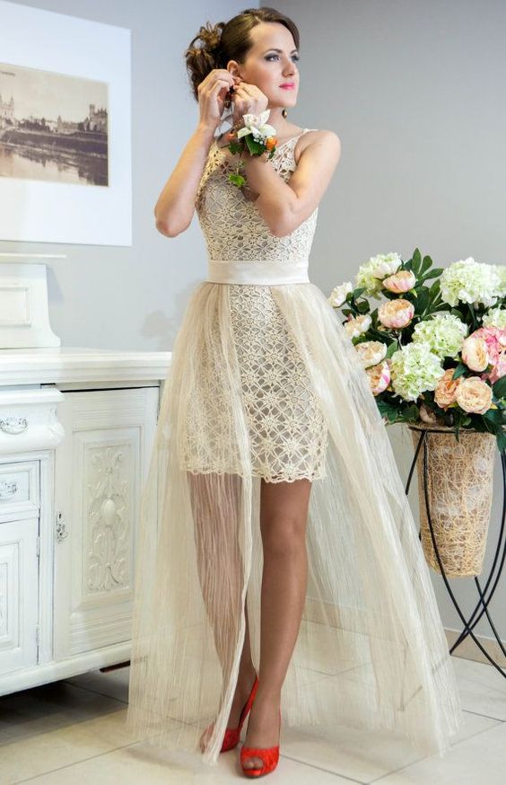 Inspirações de Vestidos de Noiva de Crochê Boho Chic e Sereia