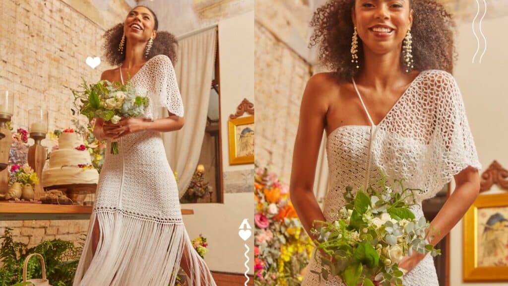 Os Melhores Estilos de Vestido de Noiva de Crochê para Cada Tipo de Cerimônia