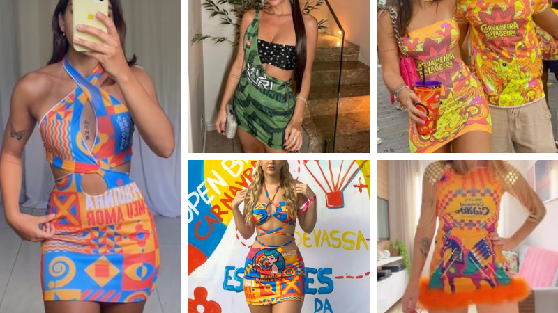 vestido abadá mix de tecidos