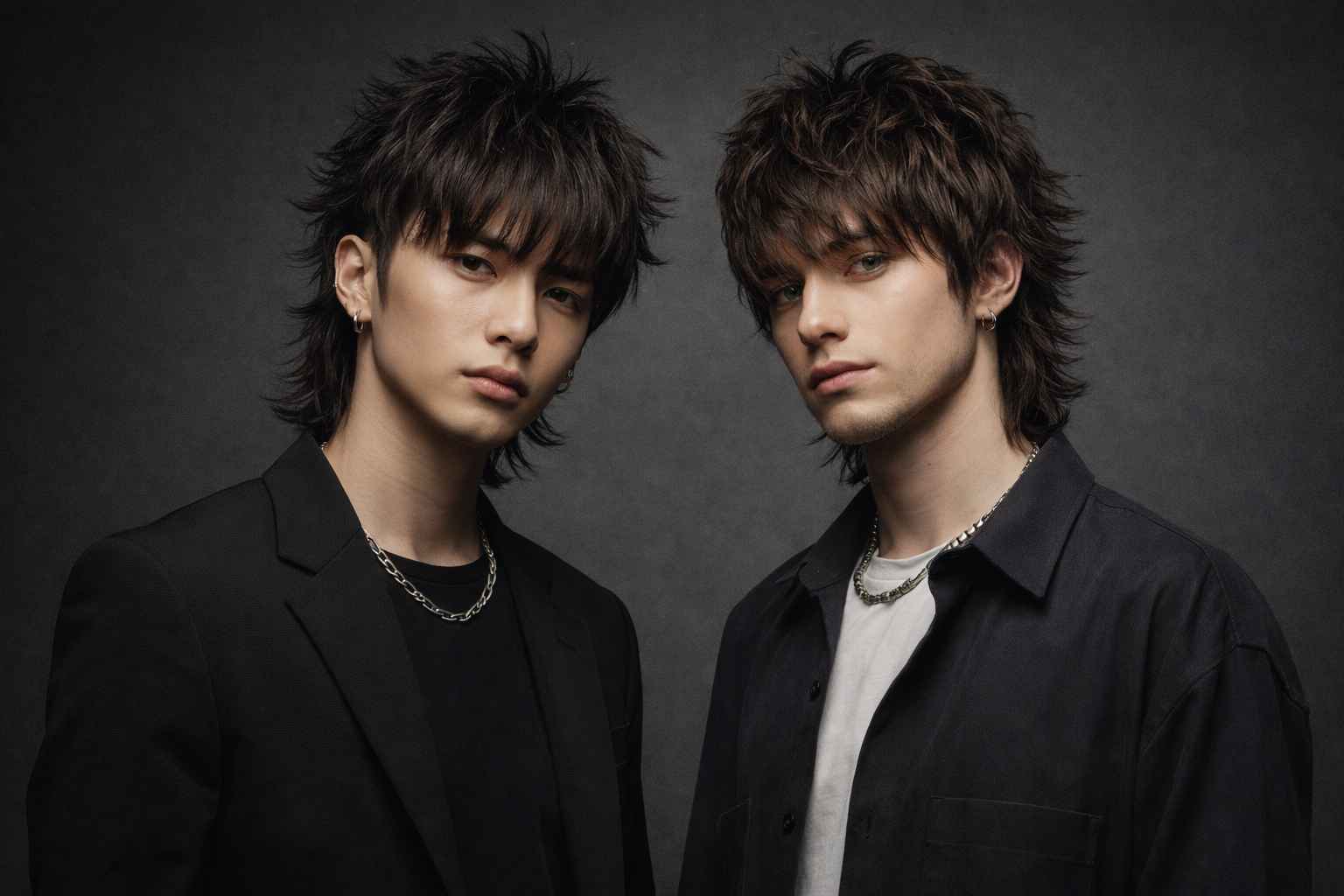 wolf cut cabelo ondulado inspiração