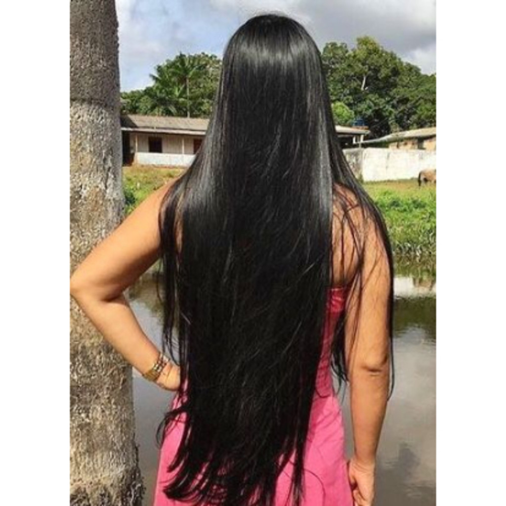 Corte americano com franja cabelo liso