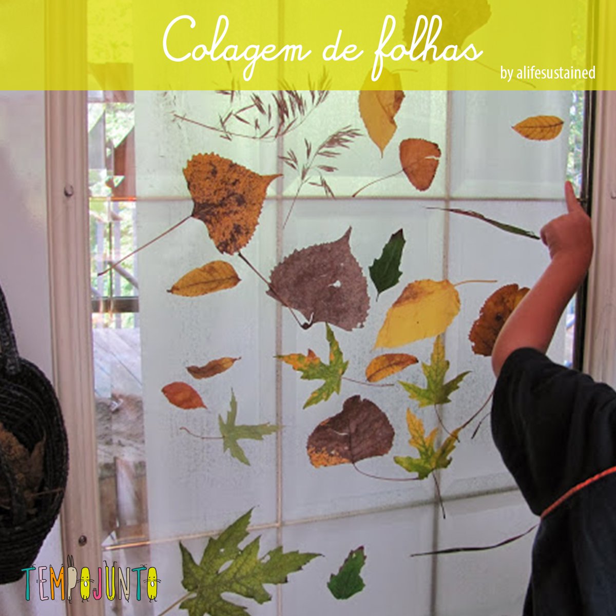 carimbo com folhas