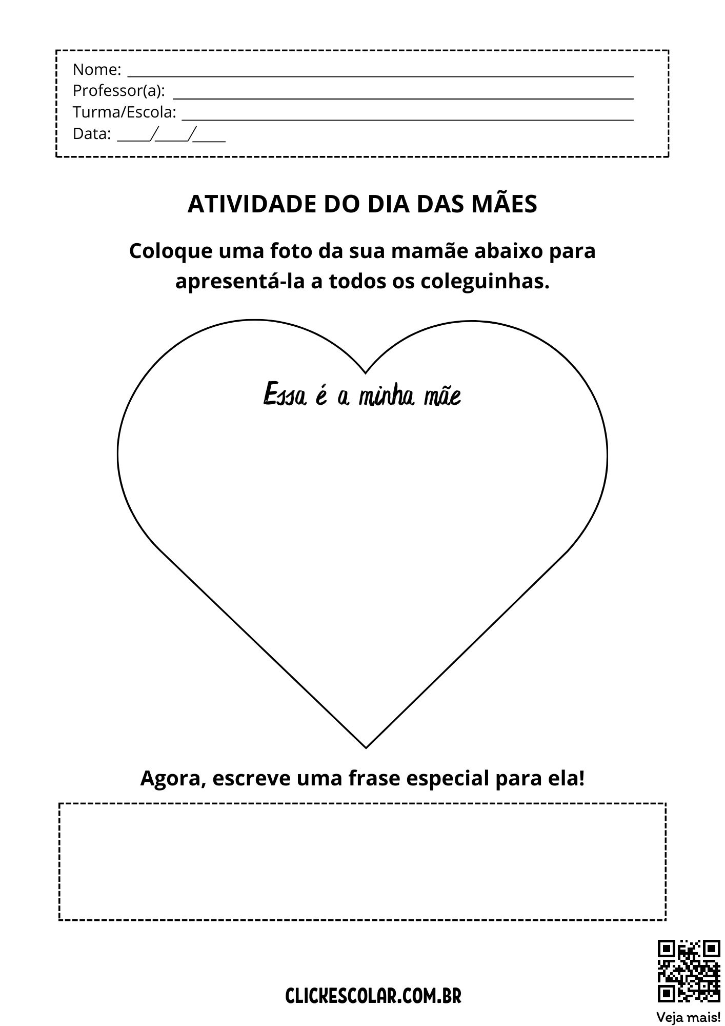 como fazer cartão dia das mães