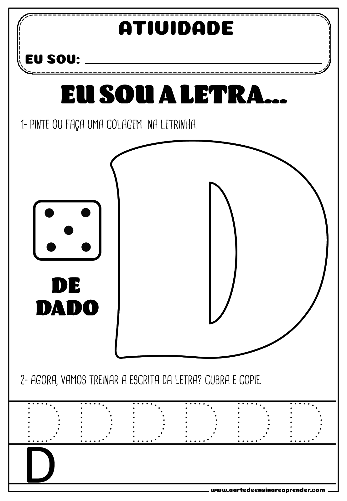 como ensinar a letra D para crianças
