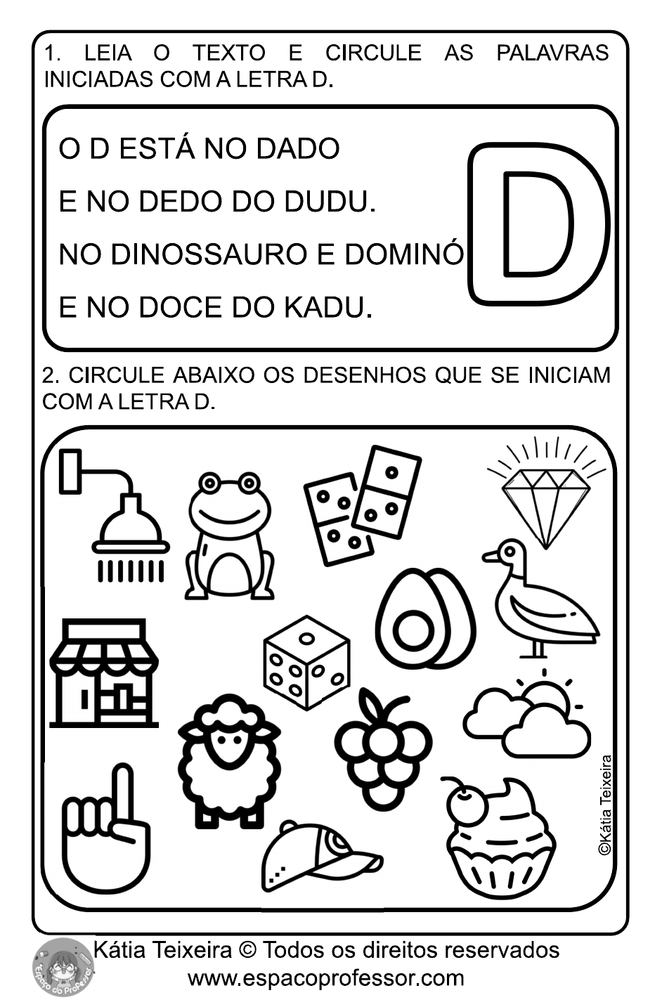alfabeto divertido letra D