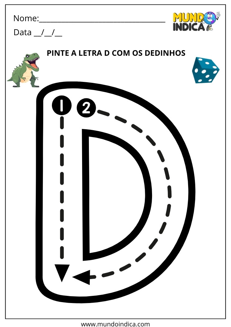 letra D para educação infantil 4 anos