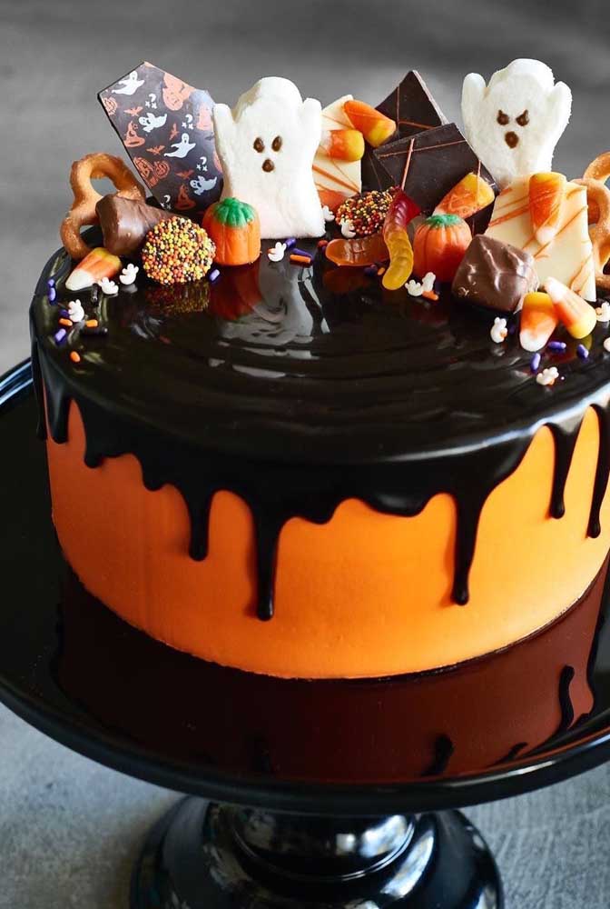 bolo halloween criativo