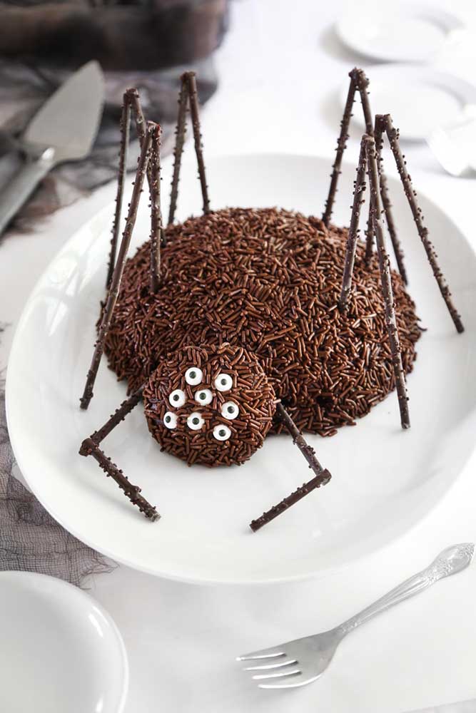 bolo halloween com glacê