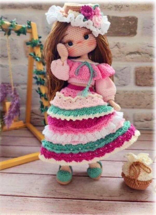 boneca amigurumi para iniciantes