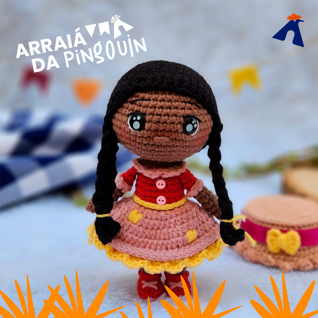 boneca amigurumi Botão