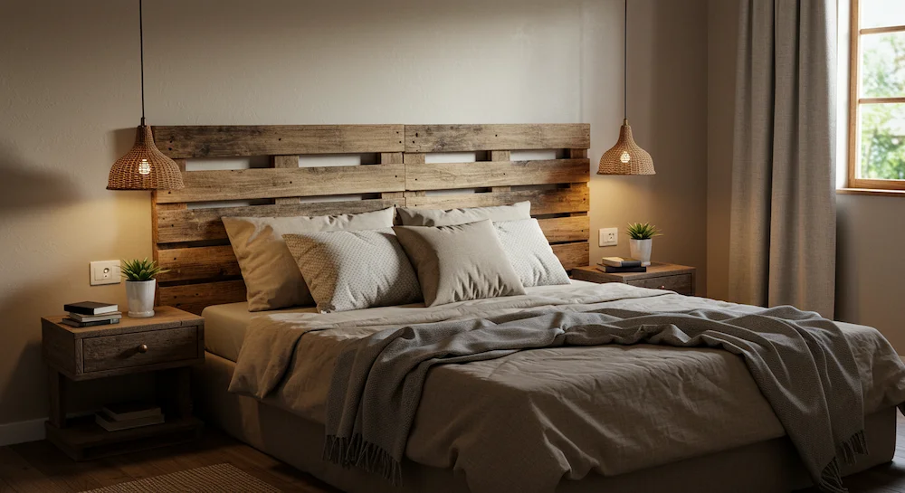 cabeceira de cama feita em casa