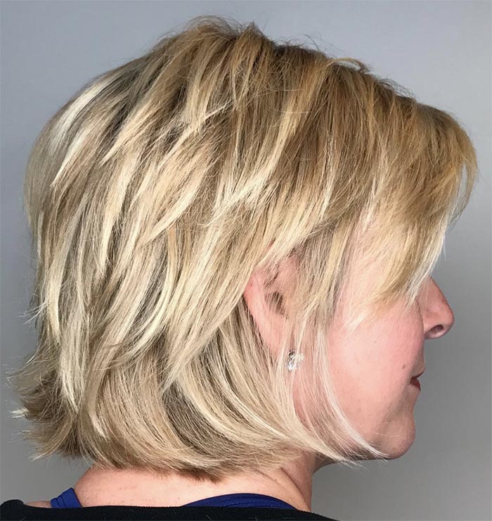 corte pixie em camadas liso