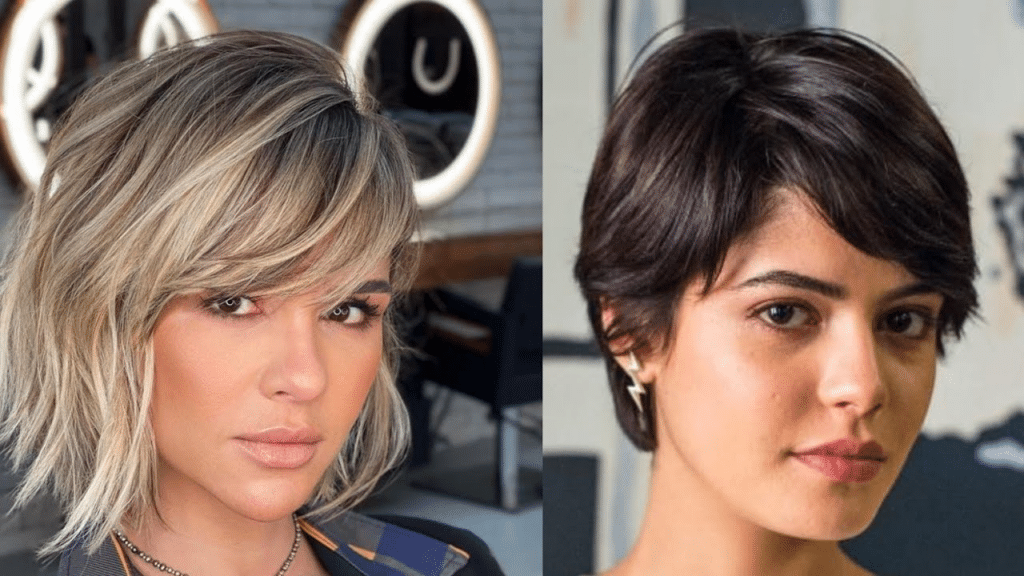corte pixie em camadas liso