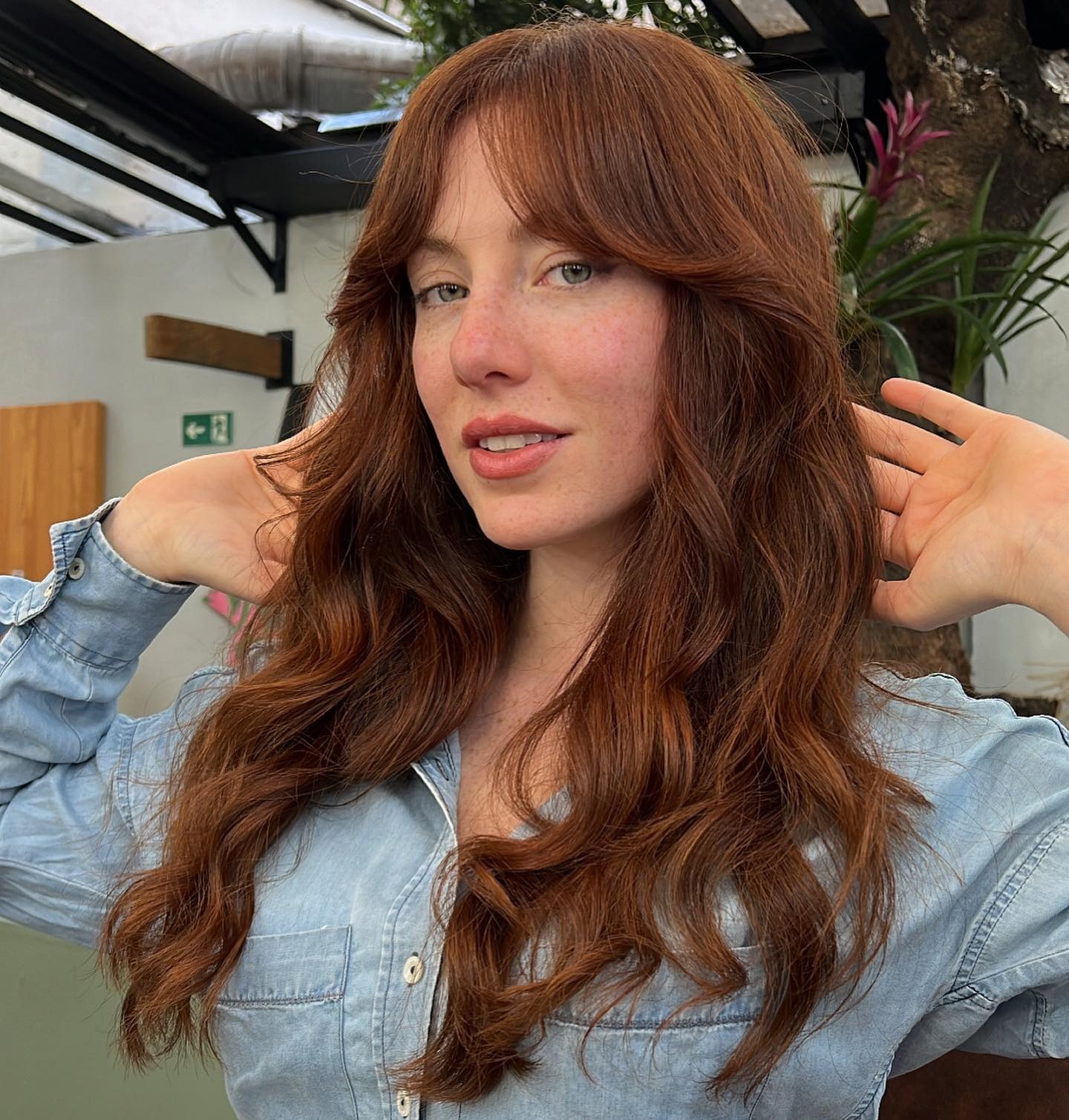 franja cortininha cabelo longo