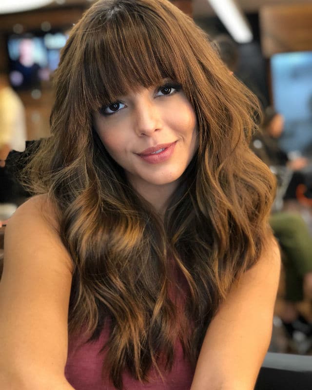 franja cortininha cabelo longo