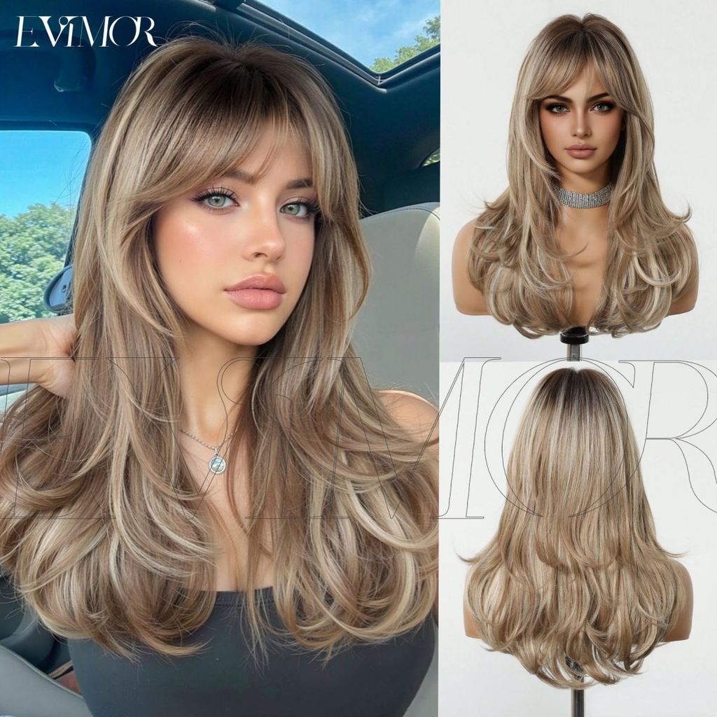 corte de cabelo longo com franja 2026