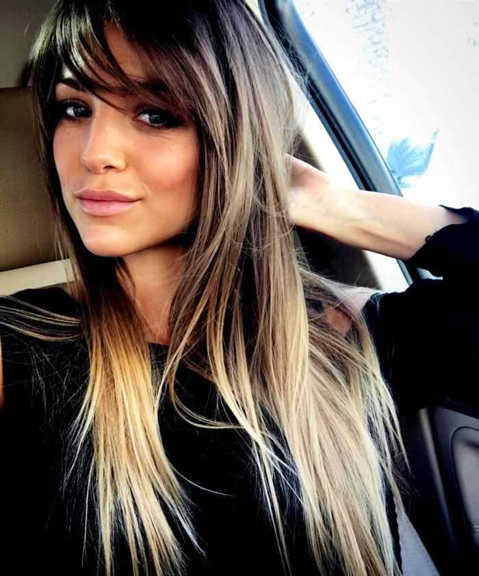 franja cortininha cabelo longo