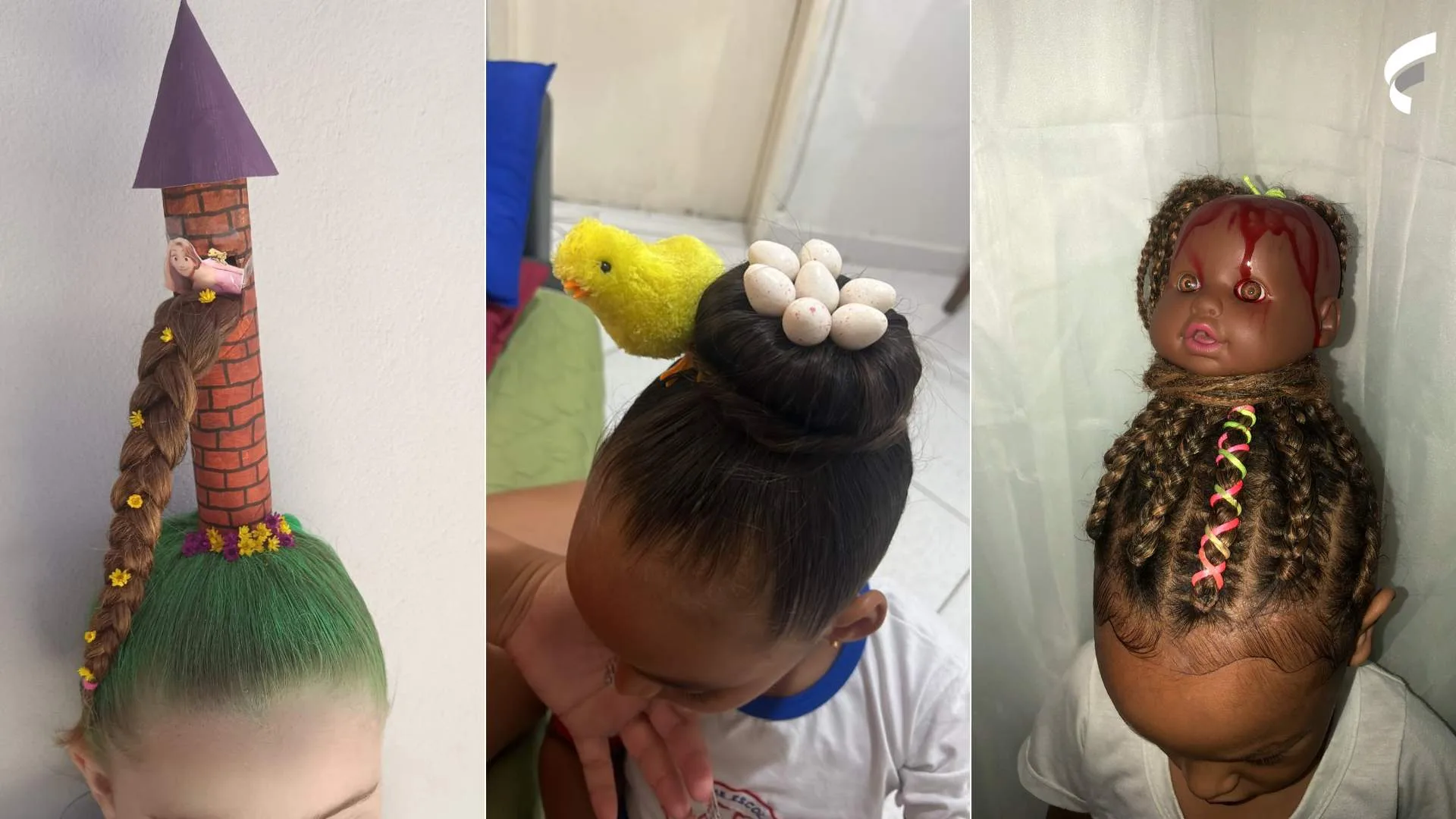 ideias de cabelo maluco para meninas