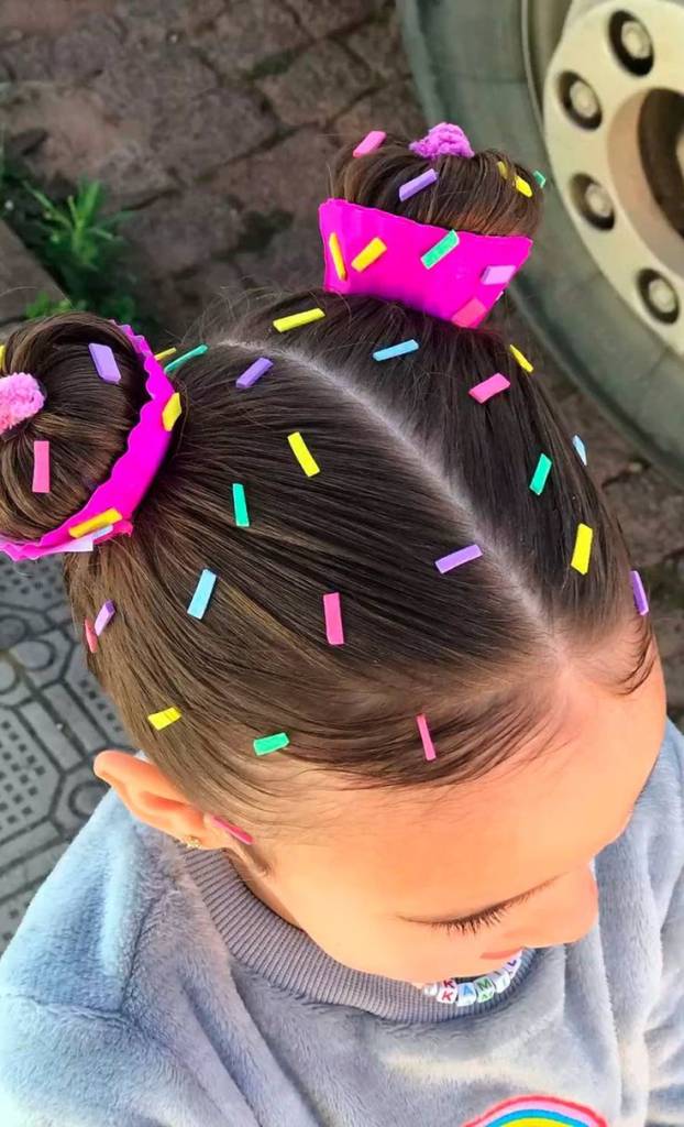 penteado criativo para escola