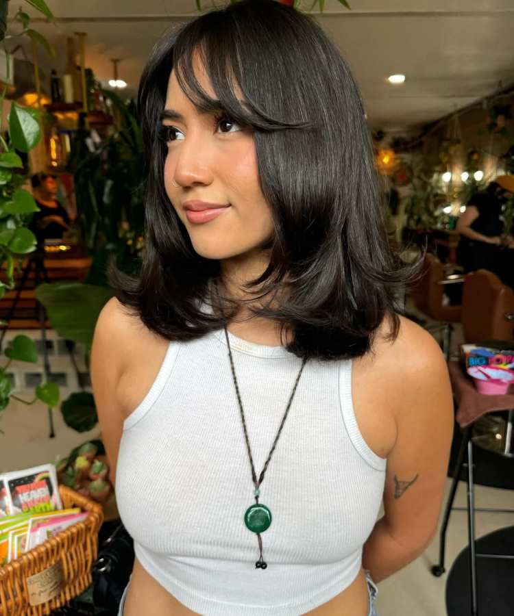 melhores franjas para cabelo médio