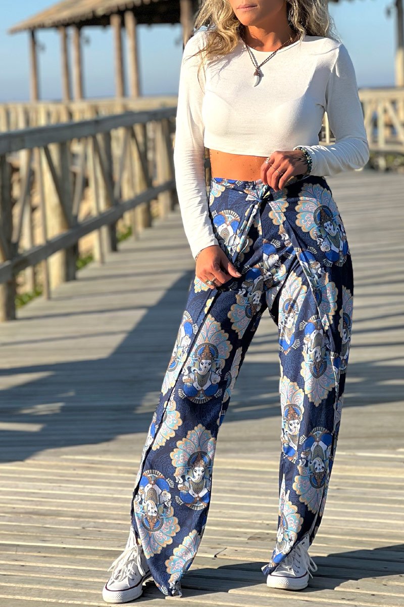 calça envelope tecido leve