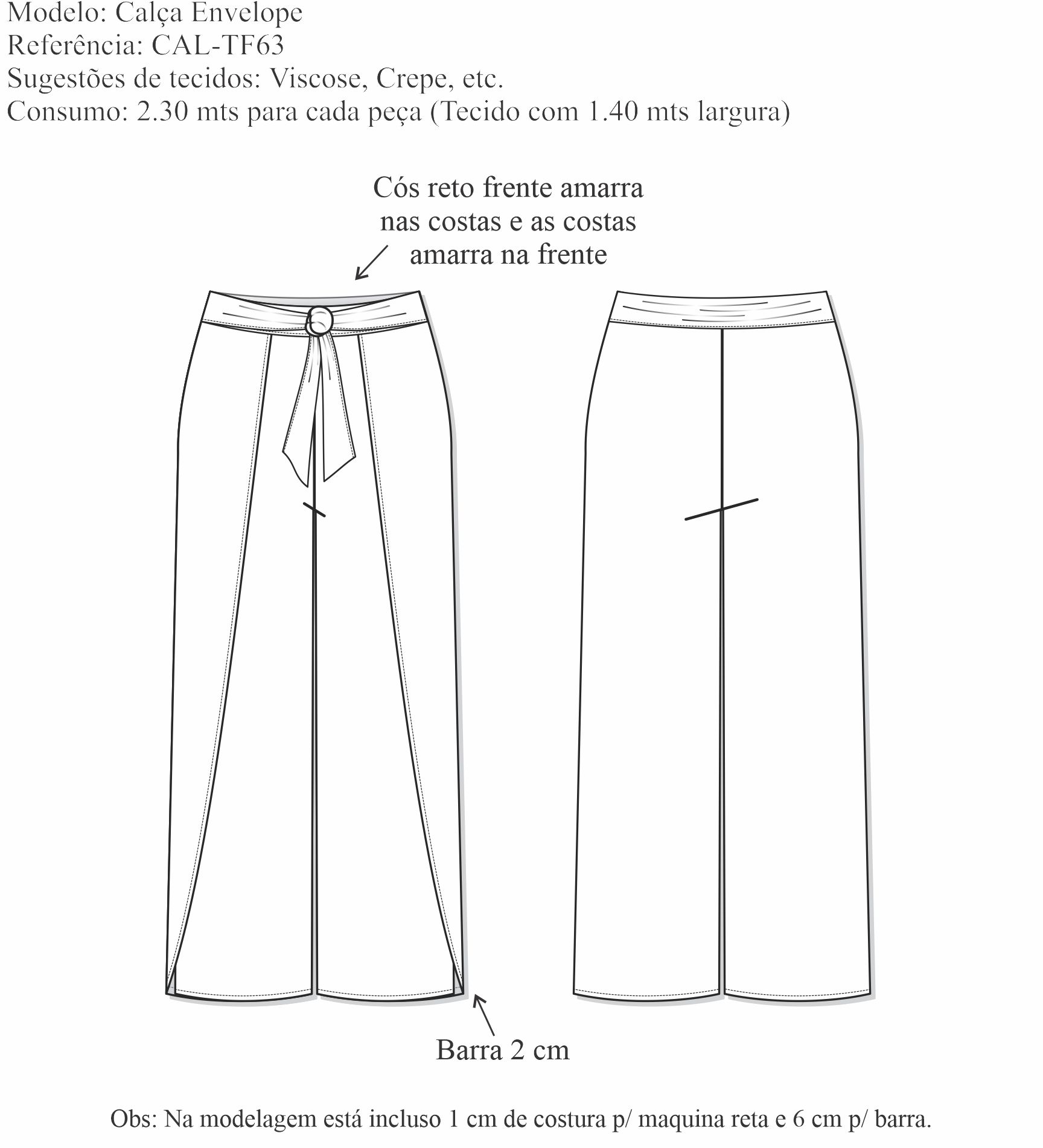 calça envelope linho