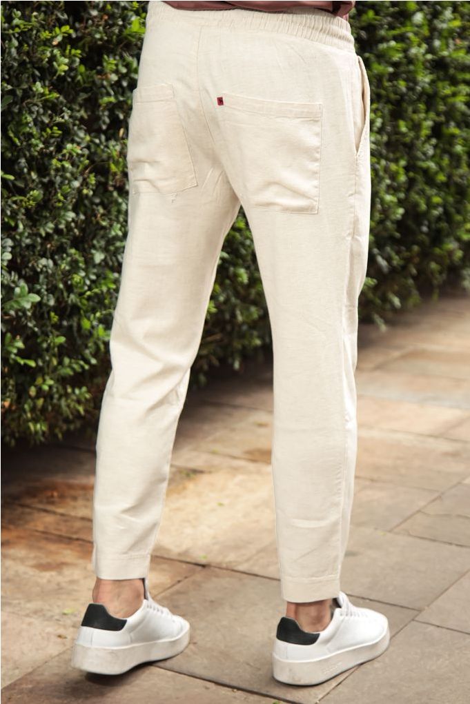 calça envelope tecido leve
