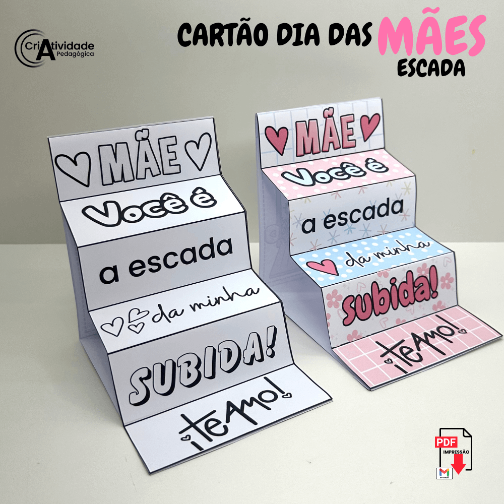 cartão dia das maes artesanal