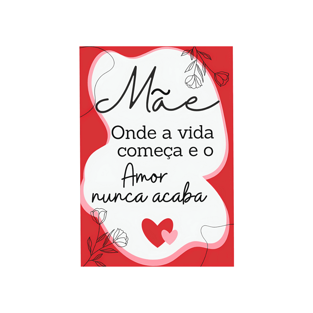 cartão dia das maes 3d
