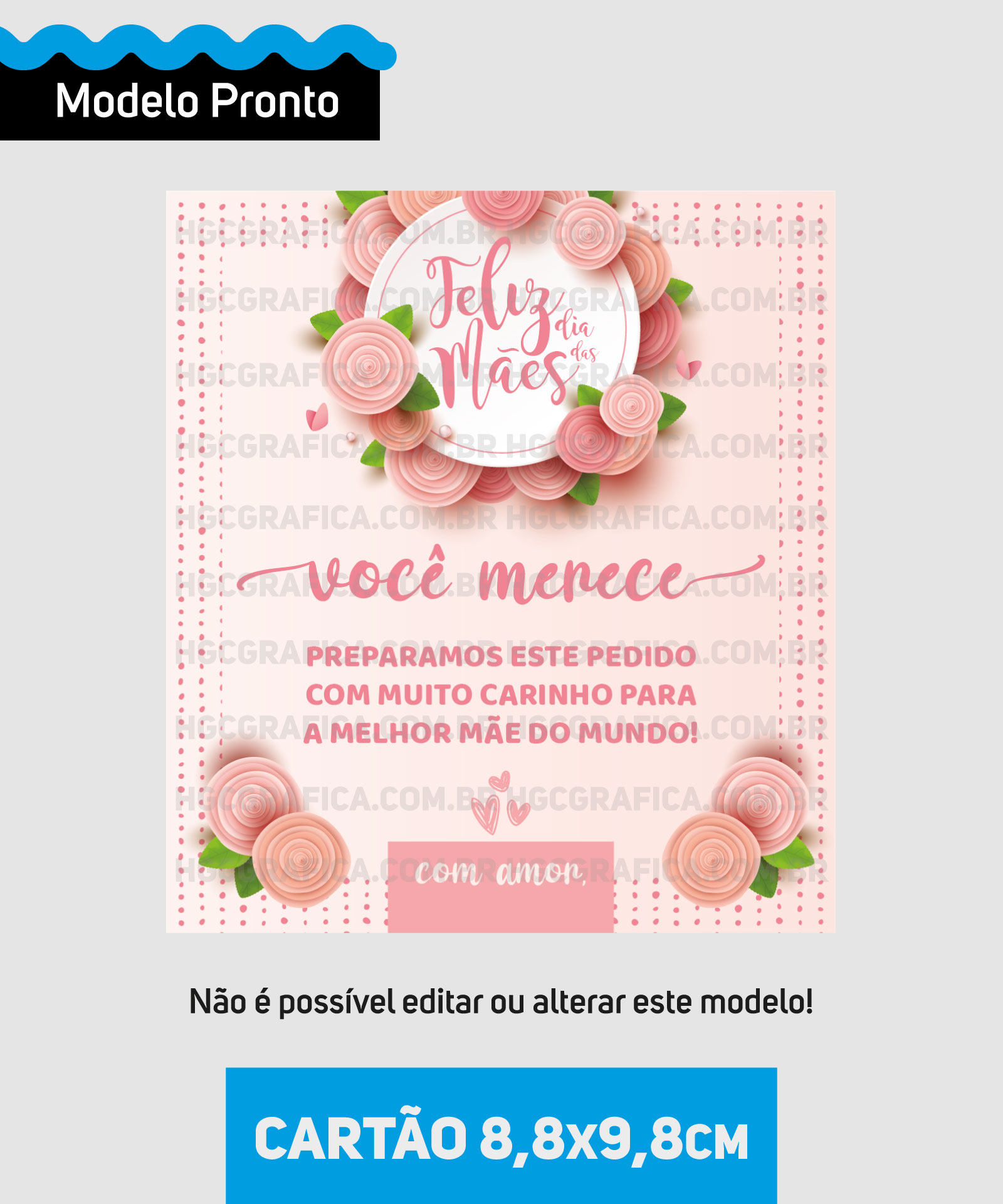 cartão dia das maes com flores